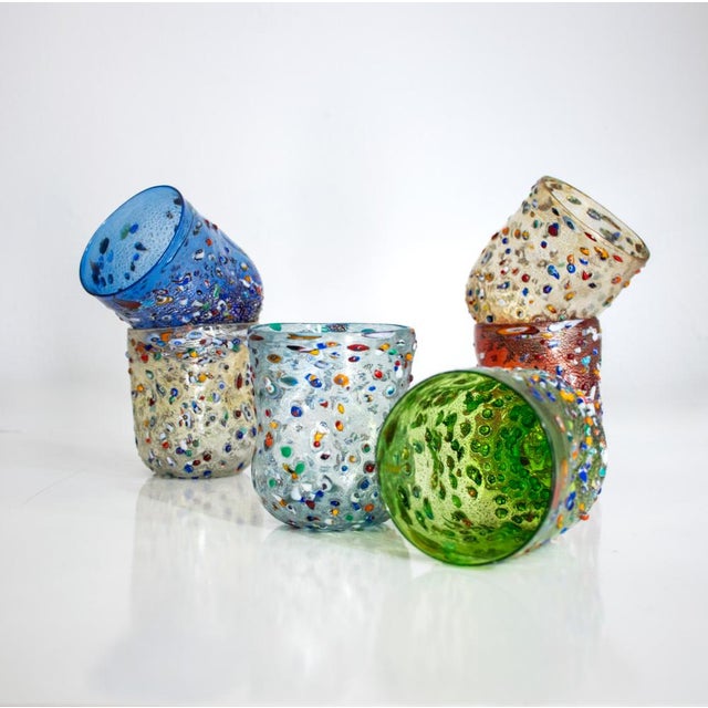Early 21st Century Murano Crystal Glasses by Mariana Iskra, Set of 6 For Sale - Image 5 of 18