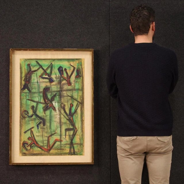 Signed Abstract Painting, 20th Century For Sale - Image 4 of 13