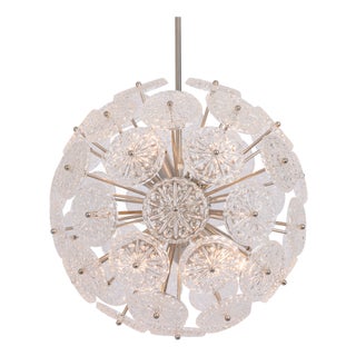 Floral Chrome Sputnik Chandelier, Germany, 1960s For Sale