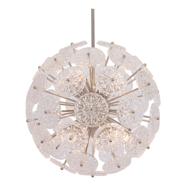 Floral Chrome Sputnik Chandelier, Germany, 1960s For Sale