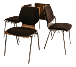 Vintage Office Chairs by Carlo Ratti, 1970s, Set of 4