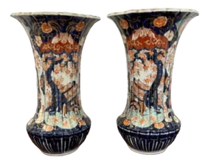 Large Japanese Imari Vases, 1900s, Set of 2