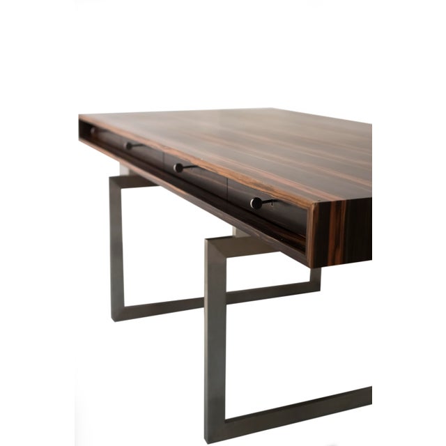 Late 20th Century Attributed to Bodil Kjaer Re-Edition Desk and Two File Boxes For Sale - Image 10 of 16