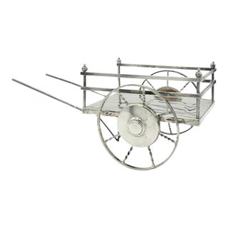 Vintage Cartier Sterling Silver Condiment Wagon Cart Serving Piece For Sale