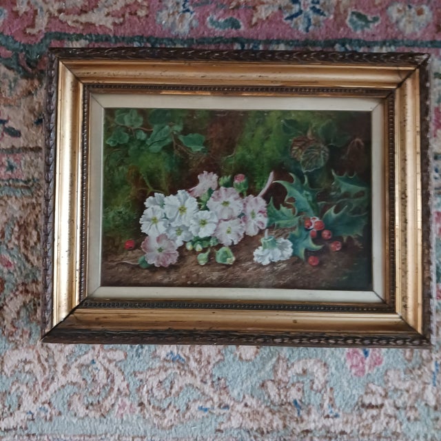 American Outdoor Still Life Painting - Oil on Board, 1873 For Sale - Image 4 of 5
