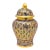 Late 20th Century Thai Benjarong Hand-Painted Gilt Porcelain Covered Jar 6.6" For Sale