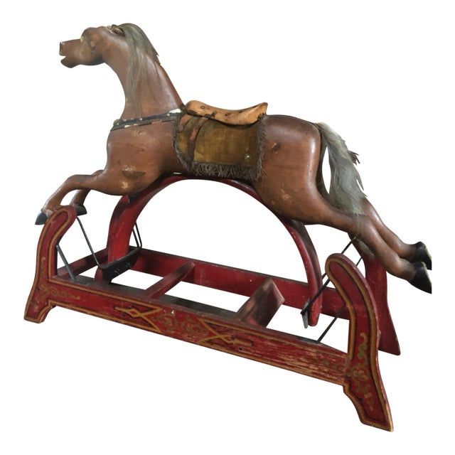 19th Century Folk Art Hobby Horse Toy For Sale