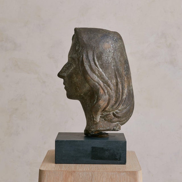 Mid-Century Cast Bronze Bust, Signed E. Gallay with Pastori Foundry Mark For Sale - Image 4 of 8