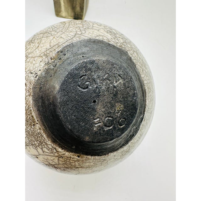 Ceramic Set of Two Studio Pottery Raku Vases For Sale - Image 7 of 7