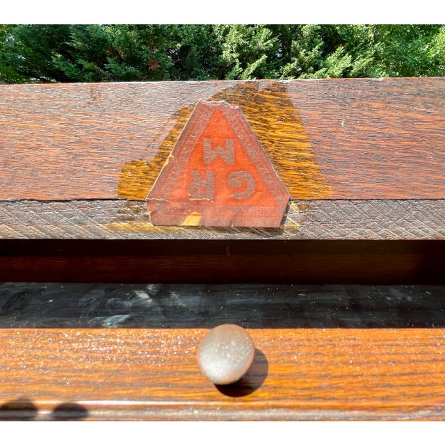 Antique Barrister Bookcase in Quarter-Sawn Oak Attributed to the Gunn Furniture Company For Sale - Image 10 of 12