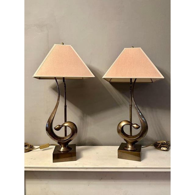 French Extendable Brass Table Lamps, 1980s, Set of 2 For Sale - Image 3 of 11