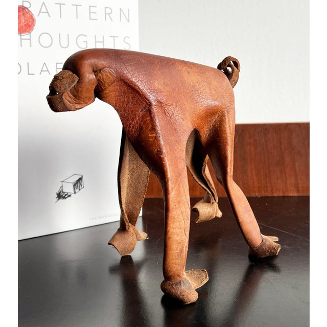 1960s Vintage 1960's Modernist German Leather Monkey by Deru For Sale - Image 5 of 9