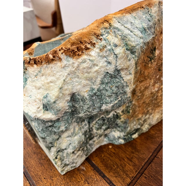 Jade Carved Jadeite/Stone Wine Bottle Holder/Rack For Sale - Image 8 of 8