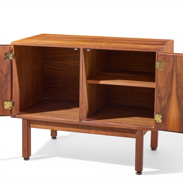 Wood Jens Risom Mid Century Walnut 2 Door Cabinet Credenza For Sale - Image 7 of 8