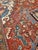 Textile Antique Persian Heriz Carpet, Handmade Wool Oriental Rug, Rust, Navy, Lt Blue For Sale - Image 7 of 18