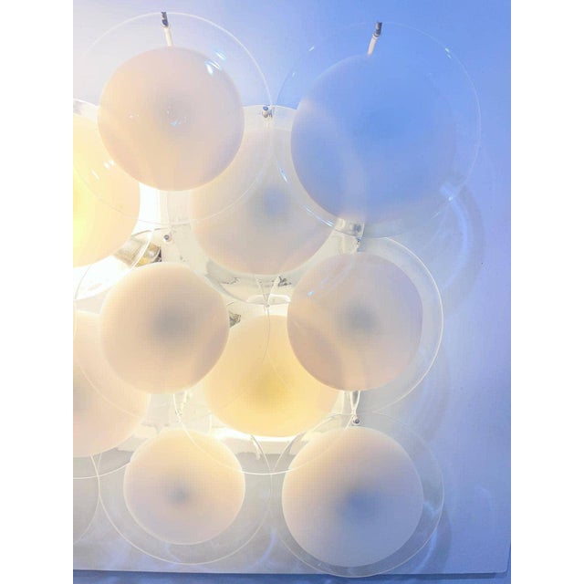 Disc Wall Sconces attributed to Vistosi, Murano, 1970, Set of 2 For Sale - Image 3 of 11