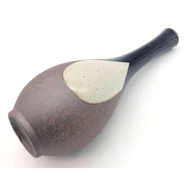 Mid 20th Century Japanese Glazed Stoneware Bud Vase For Sale In Miami - Image 6 of 10