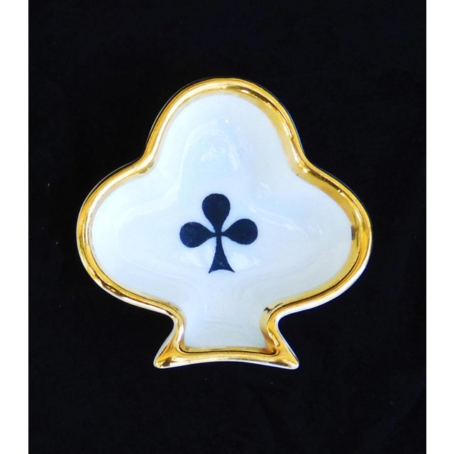 French Porcelain Playing Card Themed Ashtrays, Limoges, 1960s, Set of 4 For Sale - Image 10 of 12