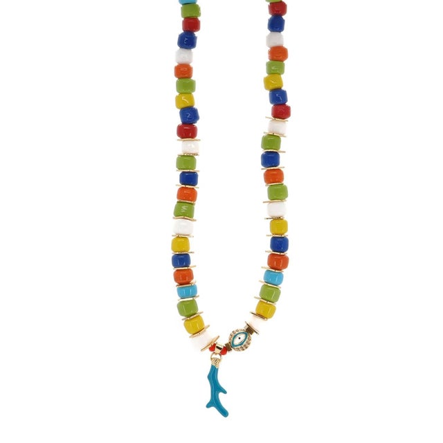 Mystic Energy Multicolor Evil Eye Choker Necklace For Sale In Miami - Image 6 of 11