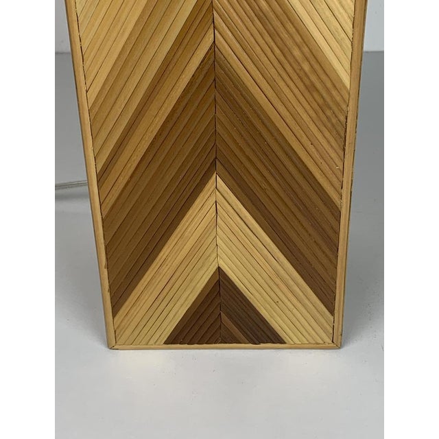 Mid-Century Pencil Reed, Rattan, Bamboo and Brass Coastal Table Lamp, 1970s For Sale - Image 15 of 17