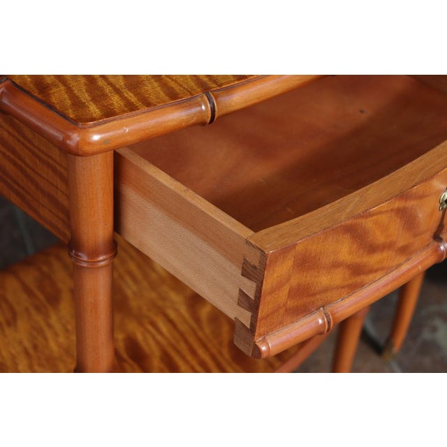 Bedside Tables in Faux Bamboo and Satin Birch, 1980, Set of 2 For Sale - Image 12 of 14