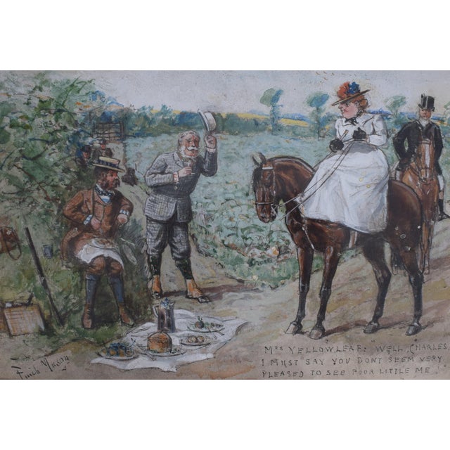 Art Sz: 13 3/4"H x 10"W Frame Sz: 18 1/4"H x 14 5/8"W Mrs Lollypop and Mrs Yellowleaf George Finch Mason (1850-1915) was a...