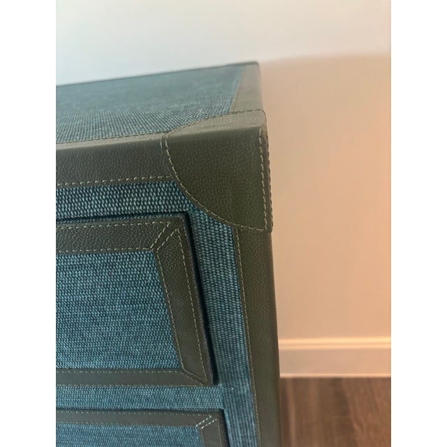 2010s 21st Century Bespoke Dresser Textured Finish With Leather Accents by Made Goods For Sale - Image 5 of 8