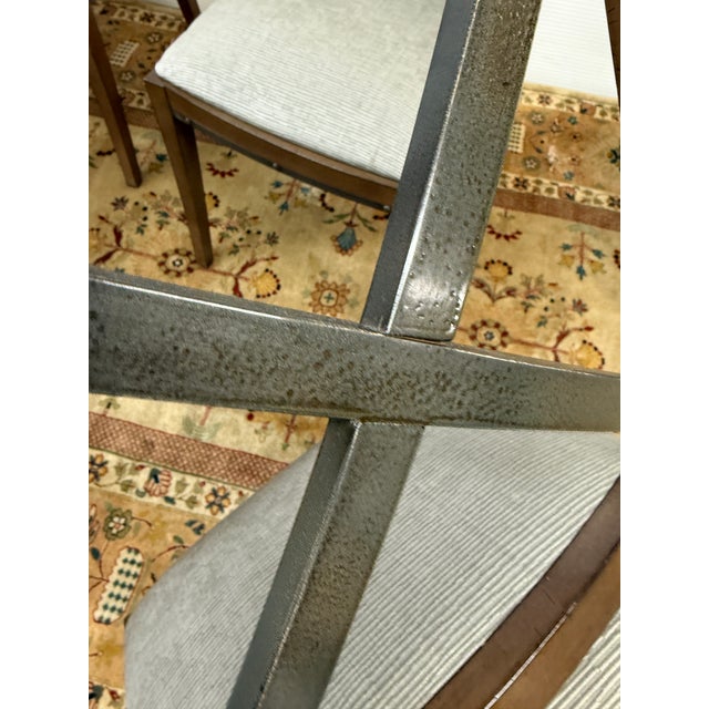 Rustic European Cross-Back Dining Chairs, Set of Six For Sale - Image 9 of 12