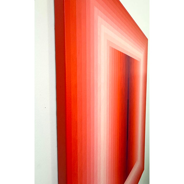 2020s Contemporary Abstract Acrylic on Canvas "Adjusted Light (Orange DPP / Red Violet)" by Andy Harwood For Sale - Image 5 of 7