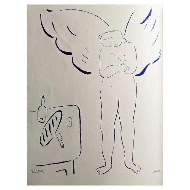 Marc Chagall, Angel, Original Lithograph, 1950 For Sale