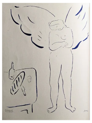 Marc Chagall, Angel, Original Lithograph, 1950