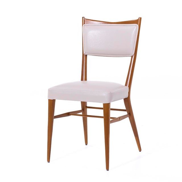 Paul McCobb for Calvin's Irwin Collection Mid Century Leather Dining Chairs - Set of 8 For Sale In Chicago - Image 6 of 17