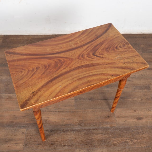 Folk Art Swedish Folk Art Side Table With Drawer Dated 1840 For Sale - Image 3 of 11