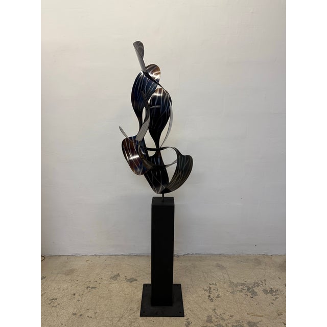 Modern Curtis Jere Artisan House Modern Indoor/Outdoor Floor Sculpture, 2004 For Sale - Image 3 of 12