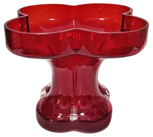 Clover Shaped Happy Leaf Vase attributed to Helena Tynell for Riihimäken Lasi, 1971