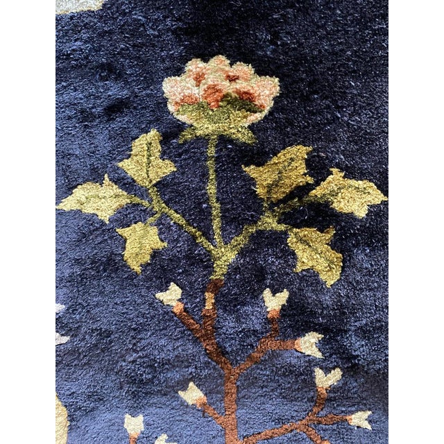 Textile Art Deco Chinese Handmade Silk Bautou Tapestry Rug For Sale - Image 7 of 17