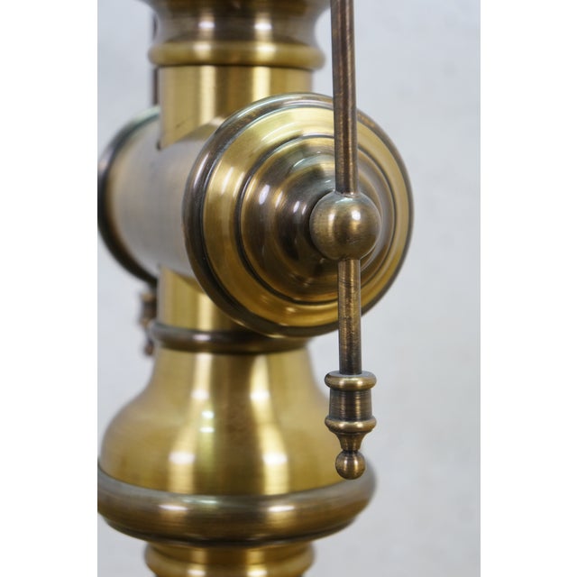 Willian Fawecett Brass Pharmacy Apothecary Library Reading Hurricane Lamp 22" For Sale - Image 9 of 16