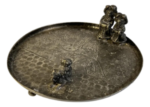 19th Century Victorian Silver-Plated Card Tray: Kate Greenaway Derby Silver Co.