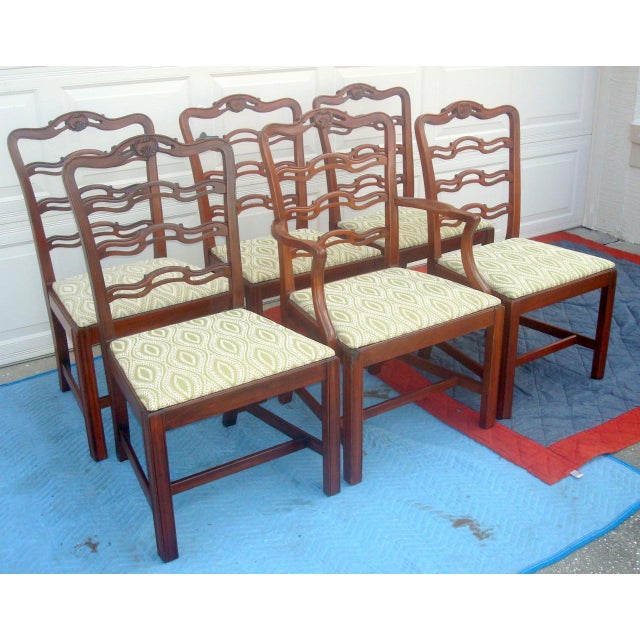 1940s Vintage Cherry Dining Chairs Set of 6 Chairish