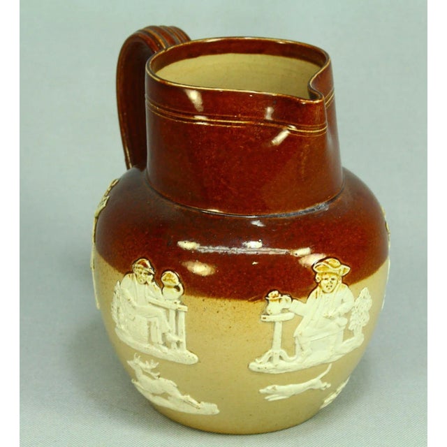 Ceramic 1800's Doulton Lambeth Glazed Stoneware Jug Hunting Scene For Sale - Image 7 of 13