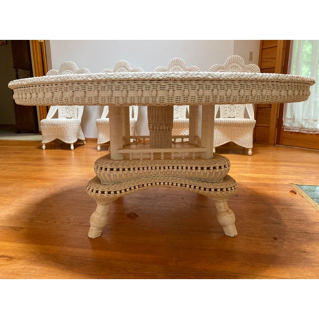Late 20th Century Victorian Style Wicker Dining Set Michael Carlson