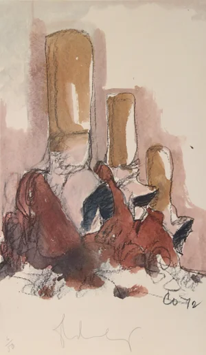 Fagends Carved in Rock, Fagend Canyon (Axsom and Platzker 137), Claes Oldenburg Offset Lithograph on Wove Paper, Signed and Numbered in Pencil
