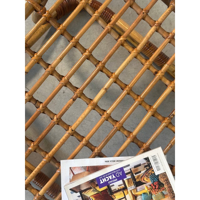 Bamboo Stool in the style of Tito Agnoli, 1970s For Sale - Image 10 of 12