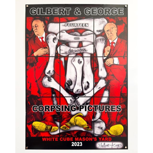 Contemporary Gilbert & George, Original Hand-Signed The Corpsing Pictures Poster, 2023, Print For Sale - Image 3 of 8