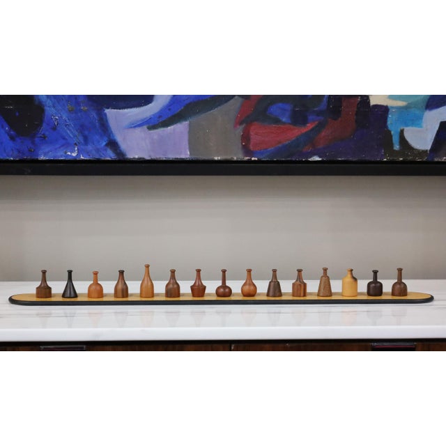 Giorgio Pizzitutti Exotic Wood Miniature Vases Sculpture Italy 1980's For Sale - Image 4 of 8