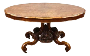 19th Century English Victorian Walnut Side Table, 1860s