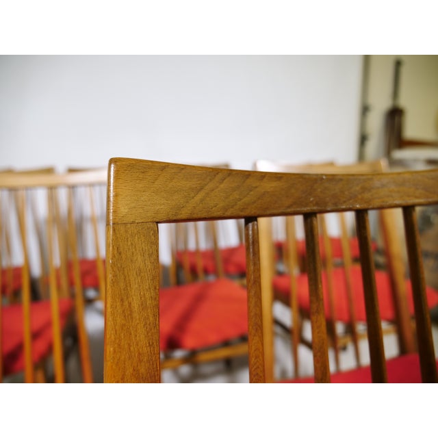 Wood Mid-Century Dining Chairs in Walnut, 1960s, Set of 10 For Sale - Image 7 of 13