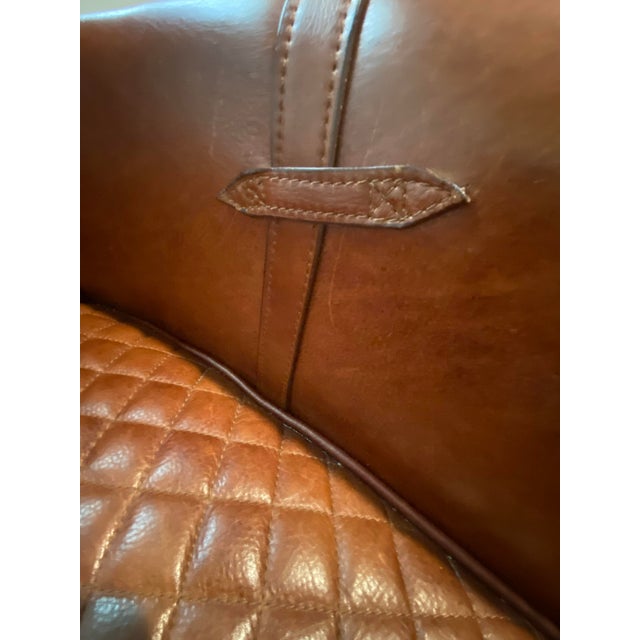 Custom Made Timothy Oulton Leather Saddle Chair For Sale In Tampa - Image 6 of 9