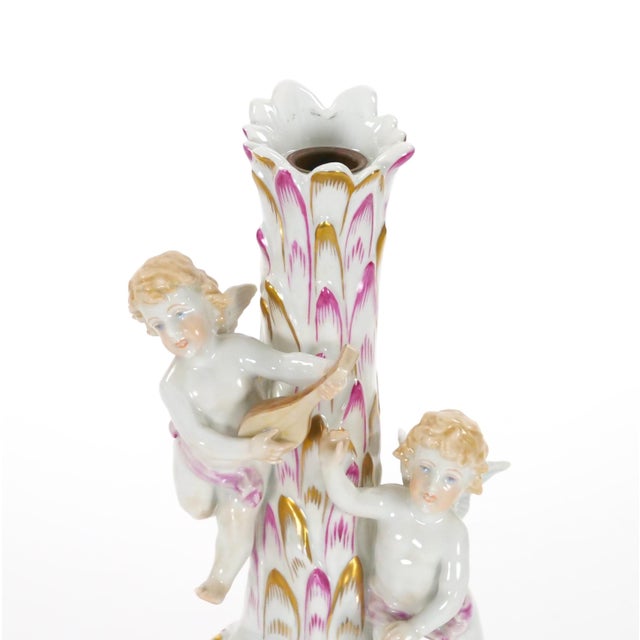 Herend Hungarian Hand Painted & Gilt Decorated Five Arms Tableware Candelabra For Sale In New York - Image 6 of 12