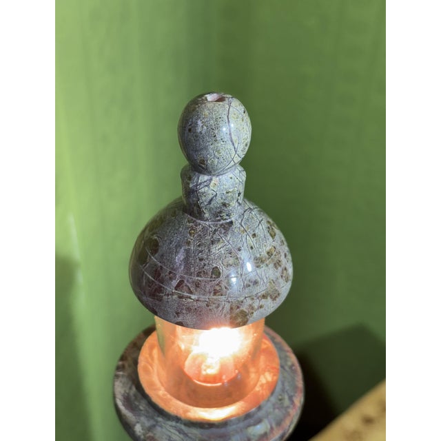 English Serpentine Stone Lighthouse Lamp 1930s by Unknown for Unknown, 1920s For Sale - Image 10 of 11